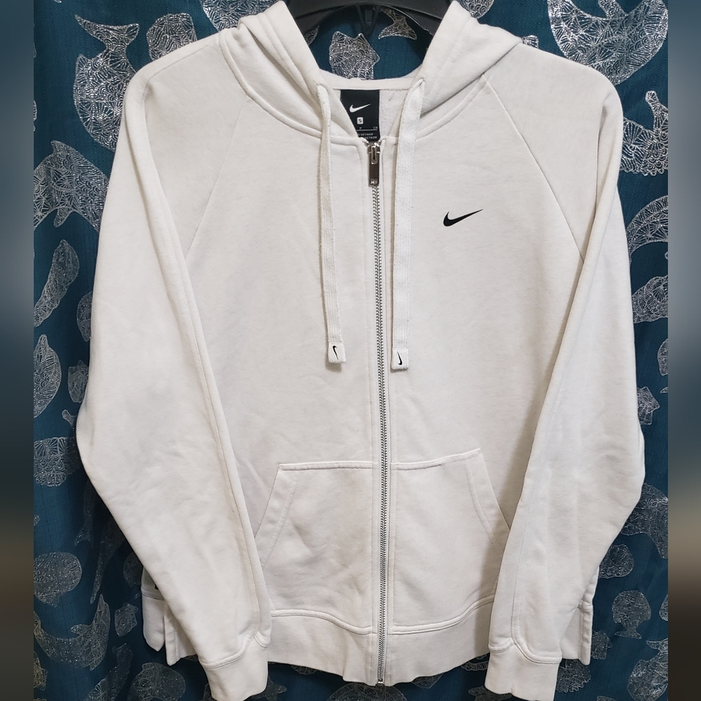 White Zip-Up Hoodie